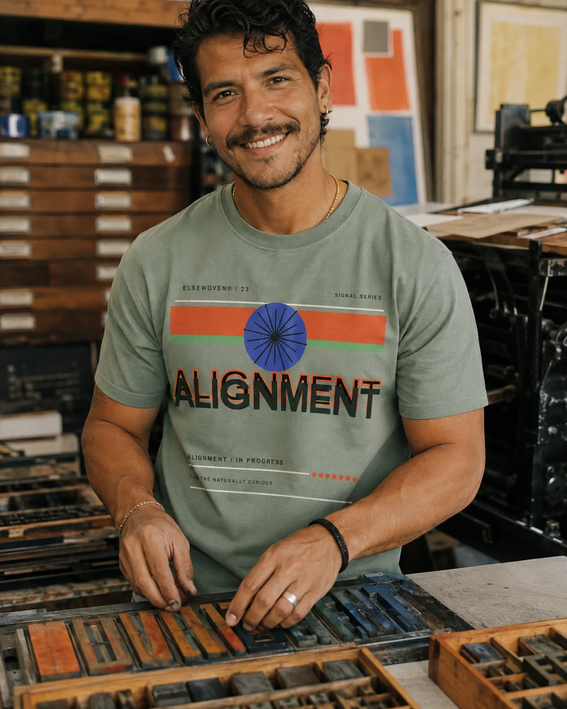 Alignment AI T-Shirt design preview in Sage