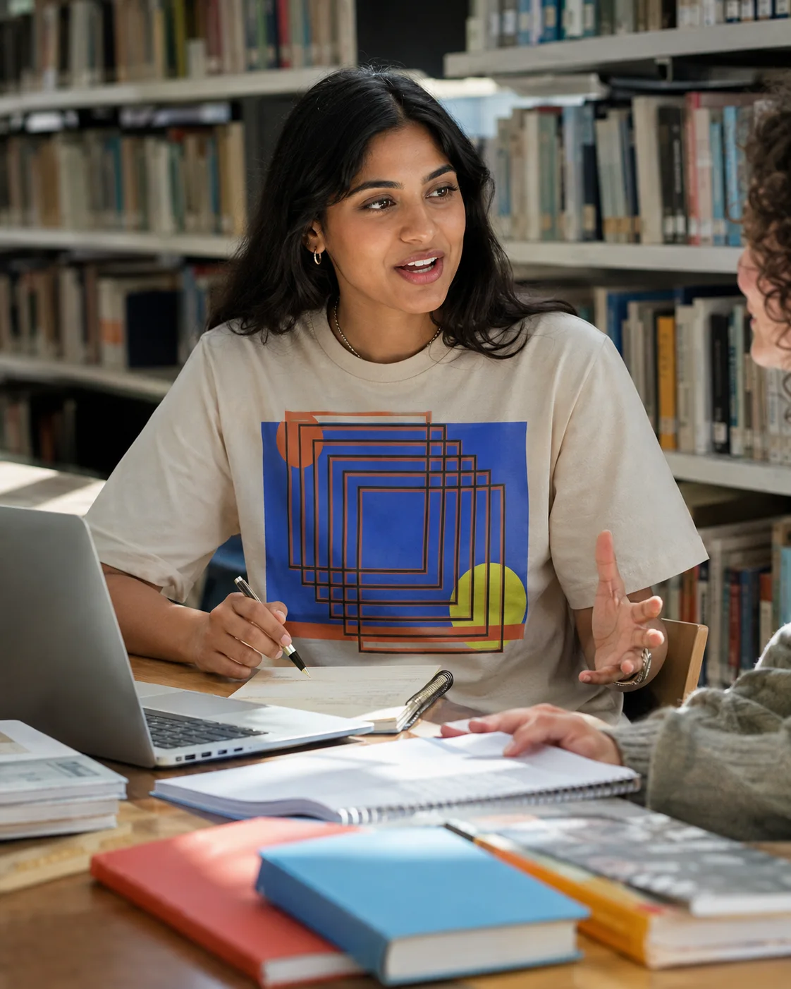 Context Window AI T-Shirt design preview in Bone