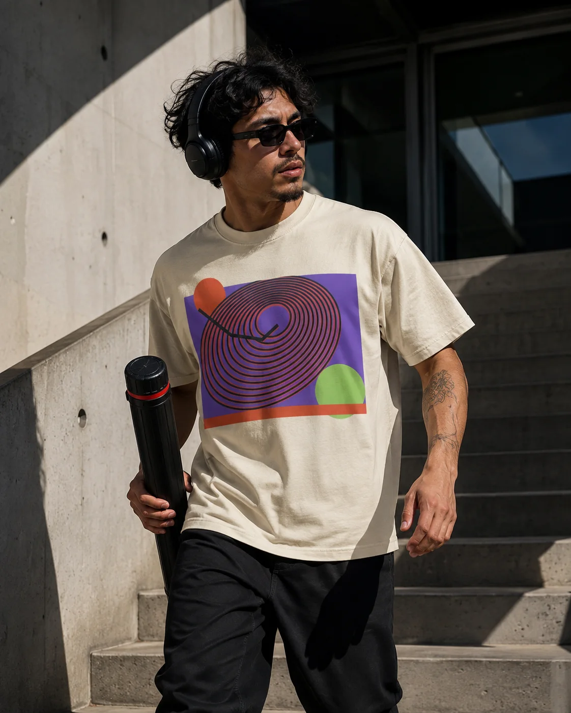 Gradient Descent AI T-Shirt design preview in Bone
