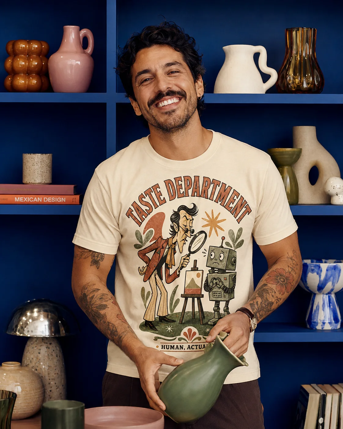 Taste Department | Graphic T-Shirt design preview in Bone