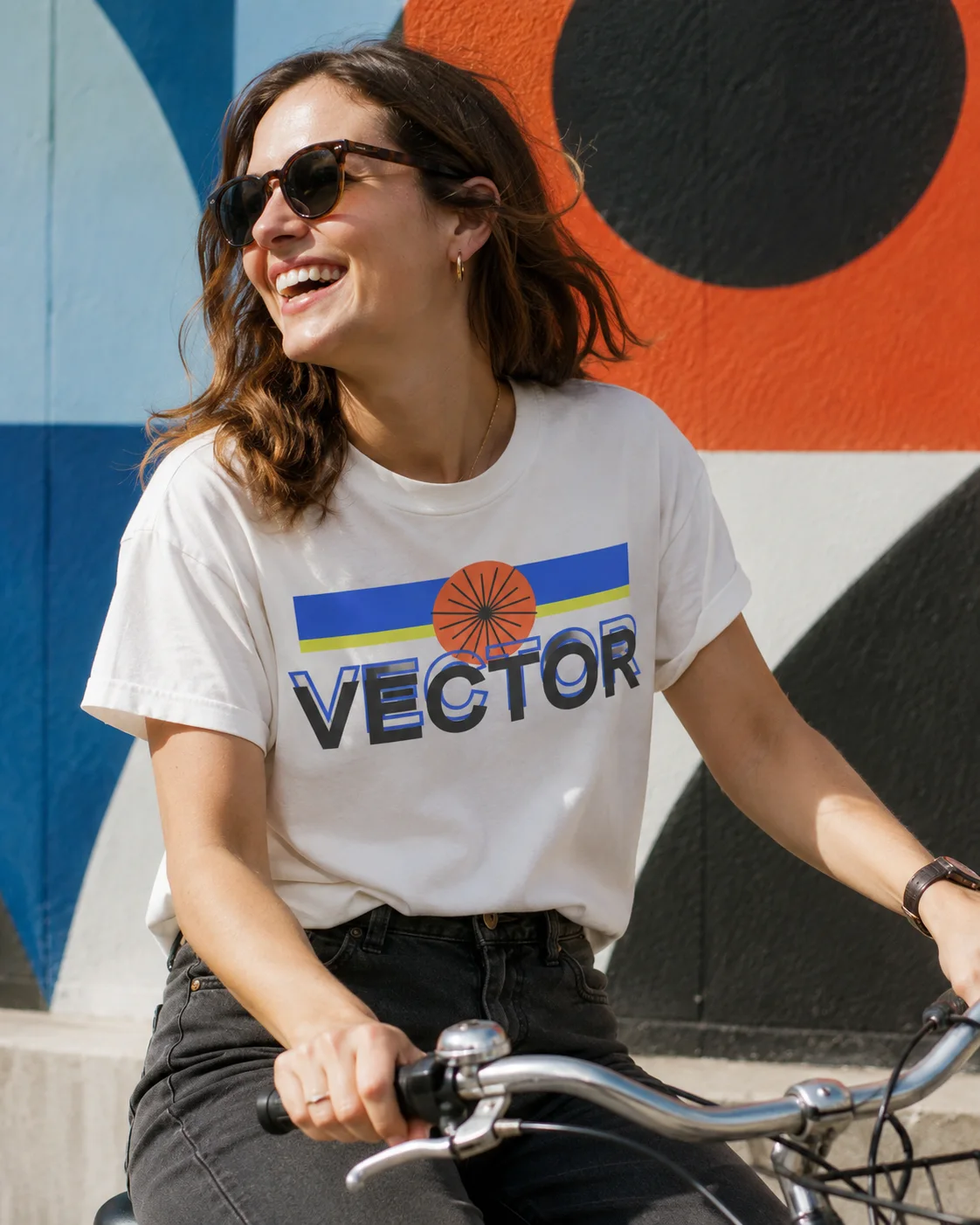 Vector AI T-Shirt design preview in Bone