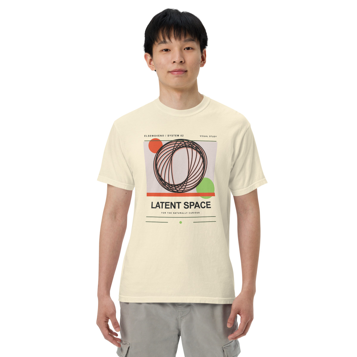 Latent Space graphic T-shirt in Ivory
