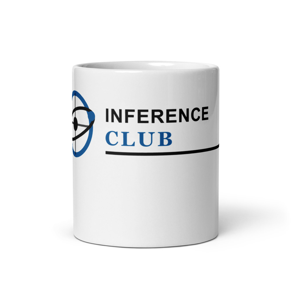 Inference Club Mug AI Ceramic Coffee Mug product mockup in White