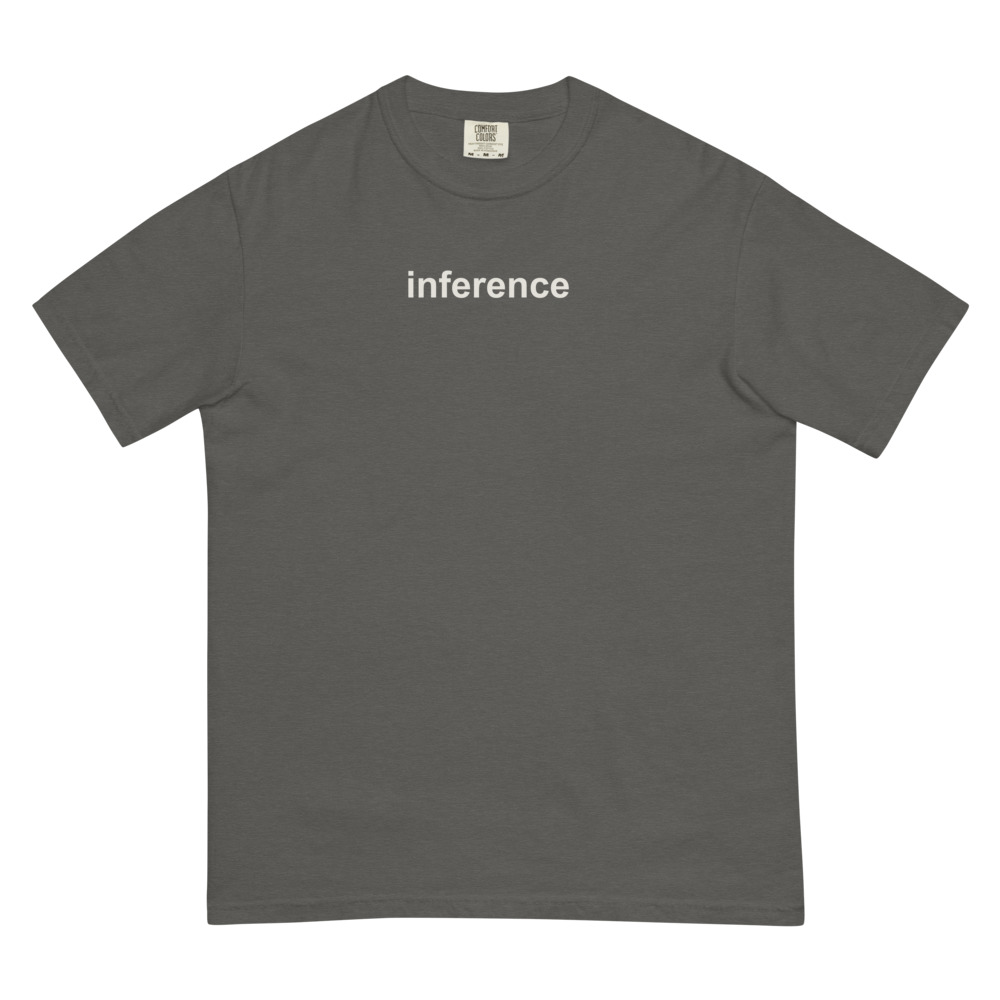 Inference AI T-Shirt in Pepper Printful mockup